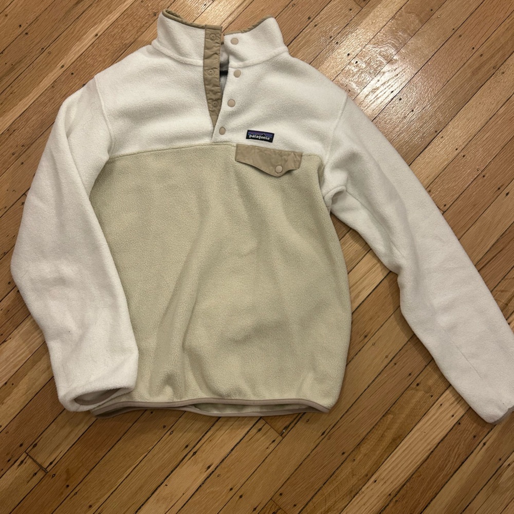 Patagonia Synchilla Cream Fleece Pullover | quarter button up